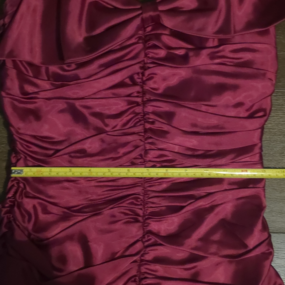Stunning Magenta Satin Bow Dress - Picture 11 of 16